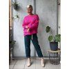 Basic triko Perfetto s dlouhým rukávem plussize - fuchsia