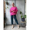 Basic triko Perfetto s dlouhým rukávem plussize - fuchsia