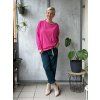 Basic triko Perfetto s dlouhým rukávem plussize - fuchsia