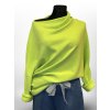 ASYMETRICKÝ SVETR 37709 - ZELENÁ NEON