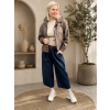KALHOTY BARREL JEANS - MODRÁ