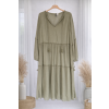 Elegant olivově zelené boho šaty (1)