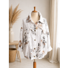DŽÍNOVKA PLUS SIZE - BÍLÁ VZOR