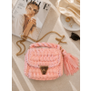 MACRAME KABELKA - RŮŽOVÁ