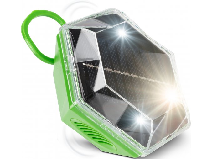 Solární ultrazvukový plašič ptáků DIAMANT PIR s LED bleskem / 150 m2 / GARDIGO