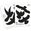 Samolepka siluet ptáků BIRD PROTECTION na okna / barevná nebo černá / sada 5 ks / 3 druhy / GARDIGO