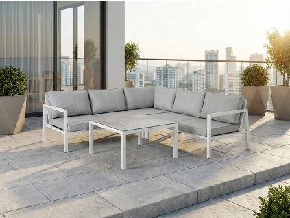 Berlfort sedacka exterierova na terasu biela Brafab