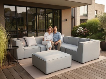 Toft sedacia zahradna suprava rohova Sunbrella Hartman