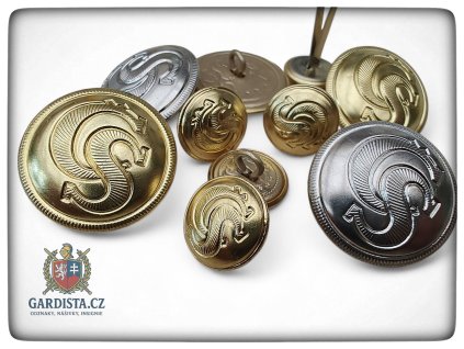 Knoflíky uniformní - gravírované "ČS"