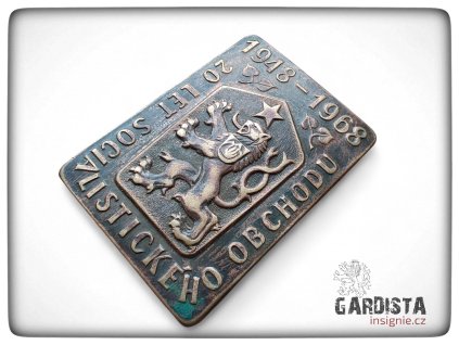 Plaketa "20 let socialistického obchodu 1948-1968"