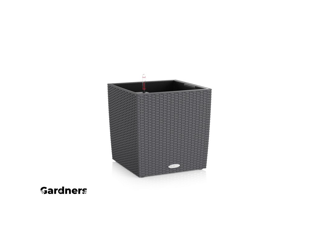 Samozavlažovací květináč Cube Cottage 40 cm, antracit  + doprava zdarma