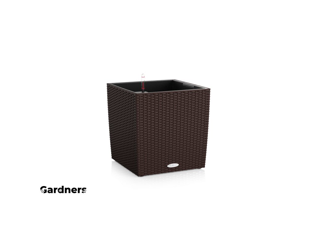 Samozavlažovací květináč Cube Cottage 40 cm, hnědá  + doprava zdarma