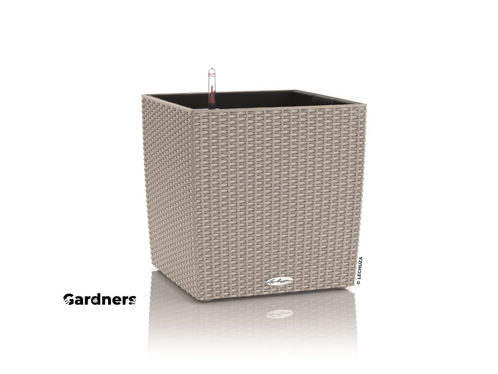 Samozavlažovací květináč Cube Cottage 40 cm, béžová  + doprava zdarma