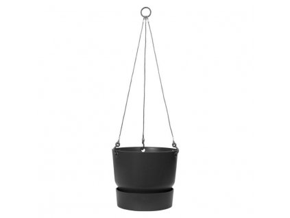 16127 zavesny kvetinac greenville hanging basket 24 cm cerna