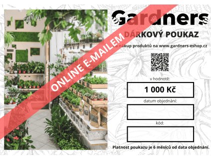 Dárkový poukaz 1000 Kč pouze e mailem