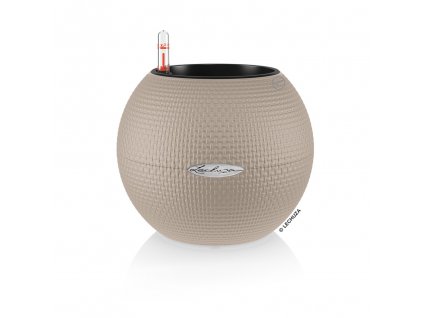 Samozavlažovací květináč Puro Color, průměr 20 cm, pískově hnědá