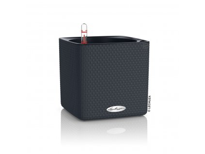 Samozavlažovací květináč Cube Color, průměr 16 cm, antracitová