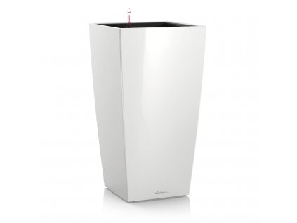 Samozavlažovací květináč Cubico Premium 40 cm, bílá