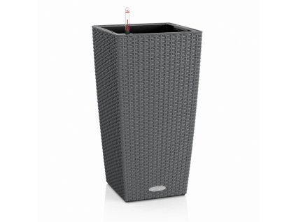 Samozavlažovací květináč Cubico Cottage 30 cm, antracitová  + doprava zdarma