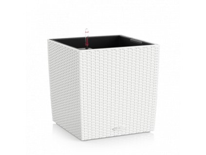 Samozavlažovací květináč Cube Cottage 50 cm, bílá