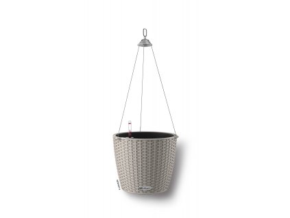 Samozavlažovací závěsný květináč Nido Cottage 28 cm, pískově hnědá