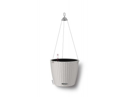 Samozavlažovací závěsný květináč Nido Cottage 28 cm, světle šedá