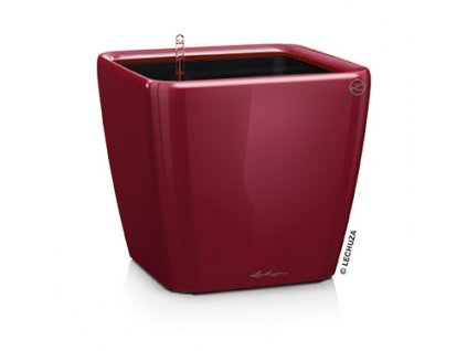 Samozavlažovací květináč Quadro LS Premium, průměr 21 cm, červená