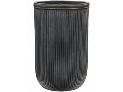 47961 1 obal baq vertical rib cylinder antracitova prumer 37 cm