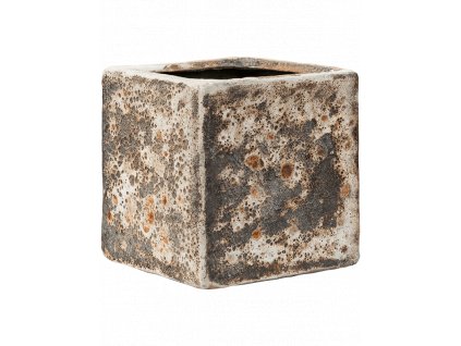 49197 1 obal baq lava cube relic rust metal s glazovanim uvnitr prumer 16 cm