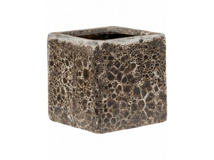 49203 1 obal baq lava cube relic cerna s glazovanim uvnitr prumer 16 cm