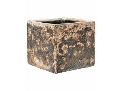 49212 1 obal baq lava cube relic rust metal s glazovanim uvnitr prumer 22 cm
