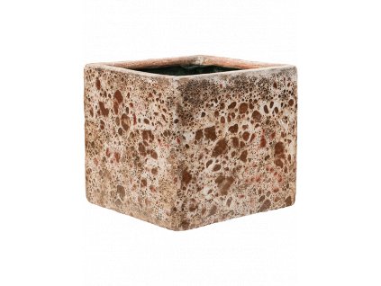 49215 1 obal baq lava cube relic ruzova s glazovanim uvnitr prumer 22 cm