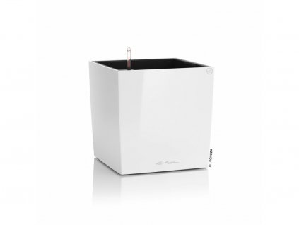Samozavlažovací květináč Cube Premium 40 cm, bílá