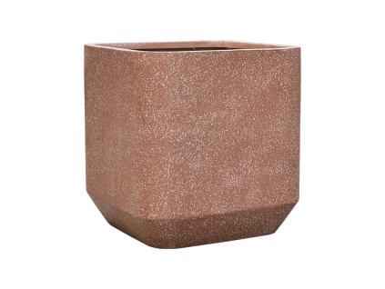 58369 obal baq terrazo rounded cube hneda prumer 55 cm