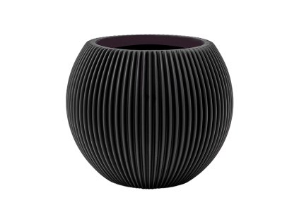 Obal Capi Nature Obal Groove - Vase Ball Intense Black, průměr 10 cm