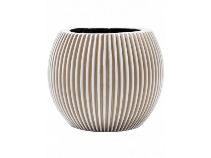 Obal Capi Nature Obal Groove - Vase Ball Ivory, průměr 29 cm