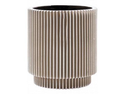 Obal Capi Nature Obal Groove - Vase Cylinder Ivory, průměr 15 cm