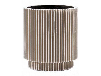 Obal Capi Nature Obal Groove - Vase Cylinder Ivory, průměr 19 cm