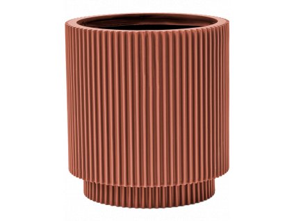 Obal Capi Nature Groove Special - Vase Cylinder Merlot Red, průměr 23 cm