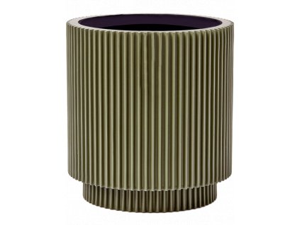 Obal Capi Nature Groove Special - Vase Cylinder Green, průměr 11 cm