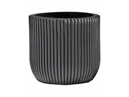 Obal Capi Nature Obal Groove - Planter Ball Black, průměr 17 cm