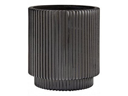 Obal Capi Nature Obal Groove - Vase Cylinder Black, průměr 11 cm