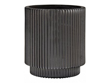 Obal Capi Nature Obal Groove - Vase Cylinder Black, průměr 23 cm