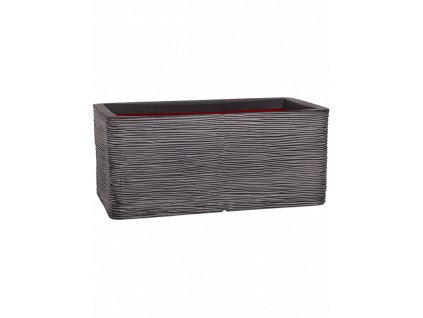 Obal Capi Nature Rib NL - Planter Rectangle Anthracite, průměr 39 cm