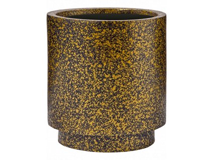 Obal Capi Lux Terrazzo - Vase Cylinder Black Gold, průměr 8 cm
