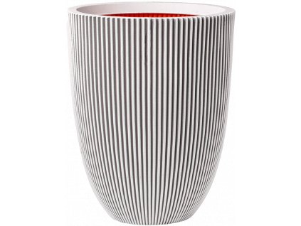 Obal Capi Nature Groove NL - Vase Elegant Low Ivory, průměr 46 cm