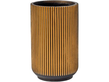 Obal Capi Nature Obal Groove - Vase High Black Gold, průměr 22 cm