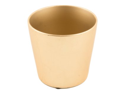 Obal Basic - Round Minipot Gold, průměr 7 cm