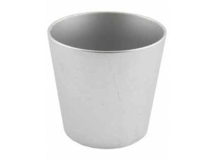 Obal Basic - Round Minipot Silver, průměr 7 cm