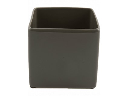 Obal Basic - Square Minipot Dark Grey, průměr 7 cm